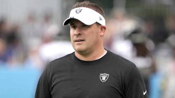 Josh McDaniels in Raiders gear