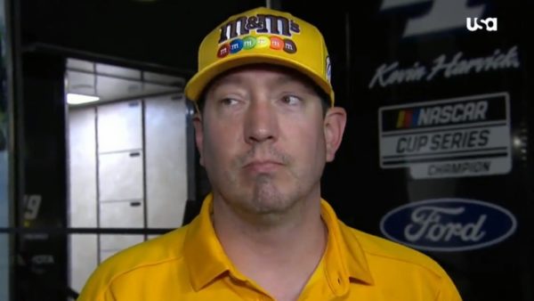 Kyle Busch looks disgusted