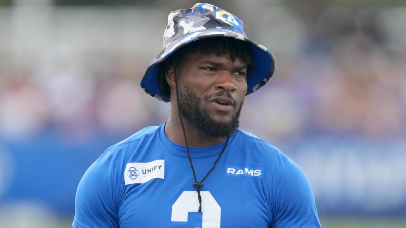 Cam Akers on the practice field