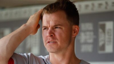 Brock Holt in the dugout