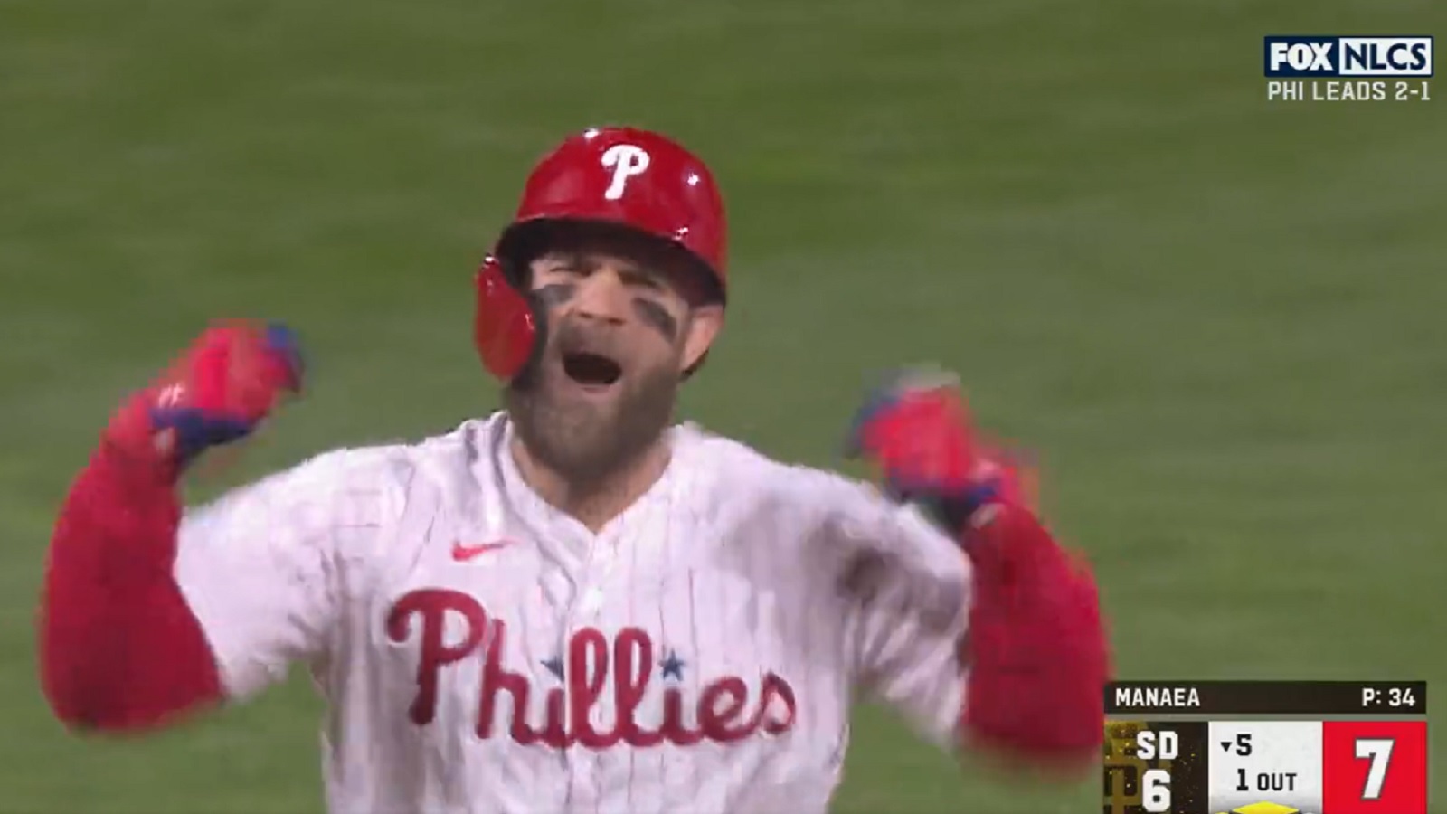 Bryce Harper had fiery message after big hit in Game 4