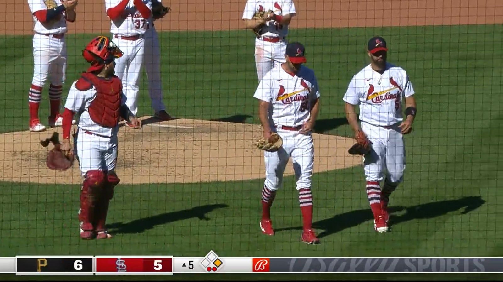 Photo: Former St. Louis Cardinals Players Albert Pujols And Yadier Molina  Show Up For Adam WAinwright Retirement Day - SLP2023100111 