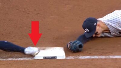 A foot at first base