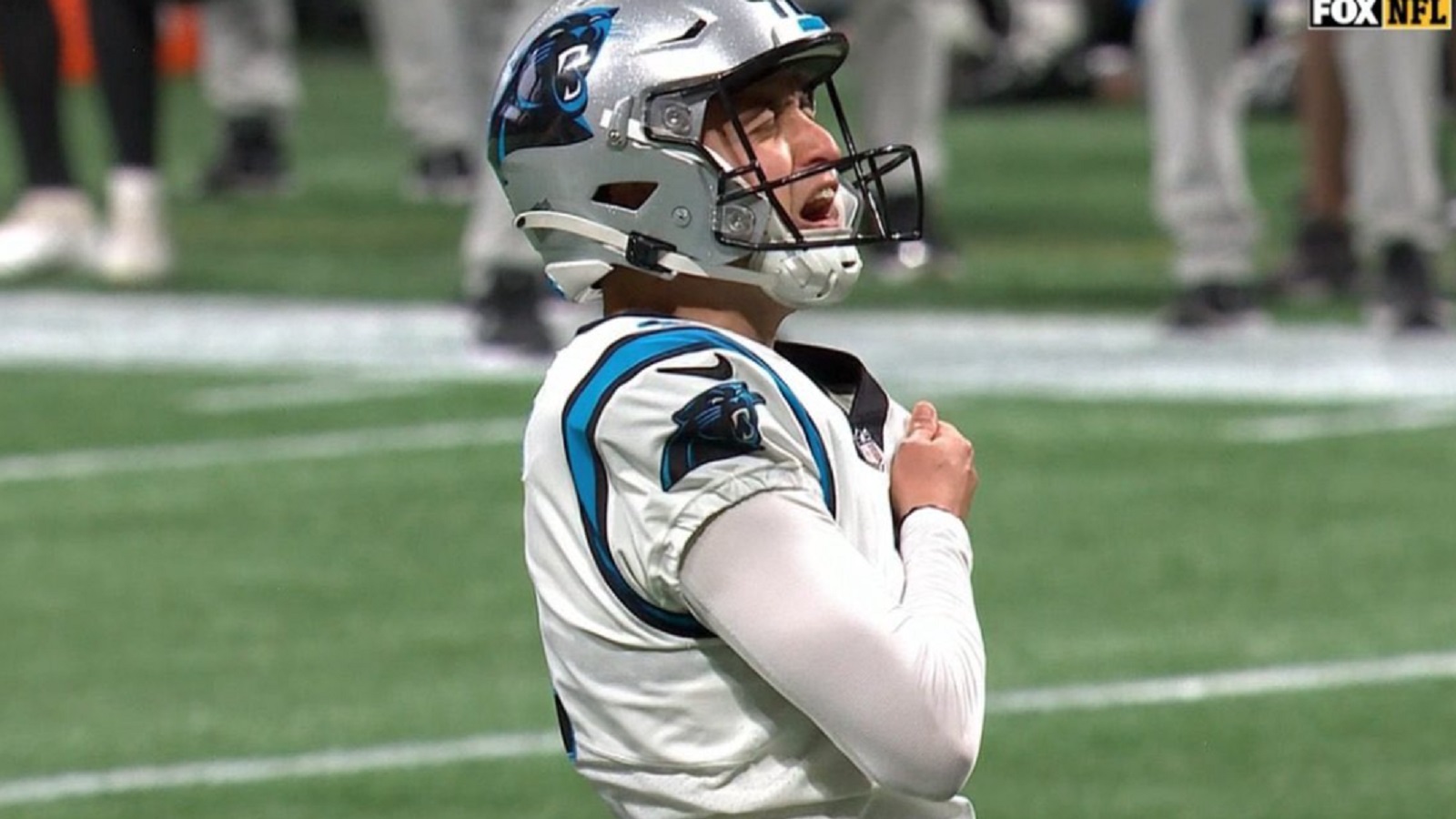 Carolina Panthers place kicker Eddy Pineiro warms up an NFL football game  against the Cleveland Browns on Sunday, Sept. 11, 2022, in Charlotte, N.C.  (AP Photo/Rusty Jones Stock Photo - Alamy