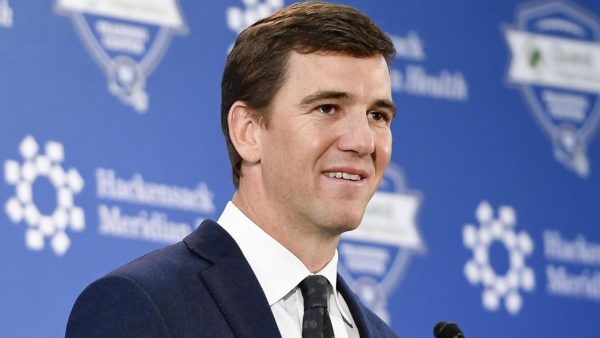 Eli Manning in a press conference