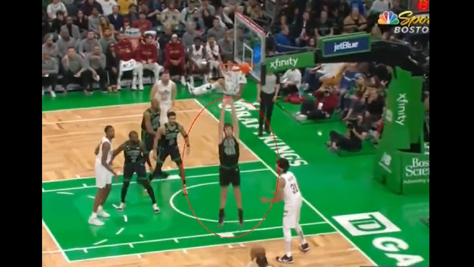 For Celtics' Luke Kornet, contesting 3s from the paint has method