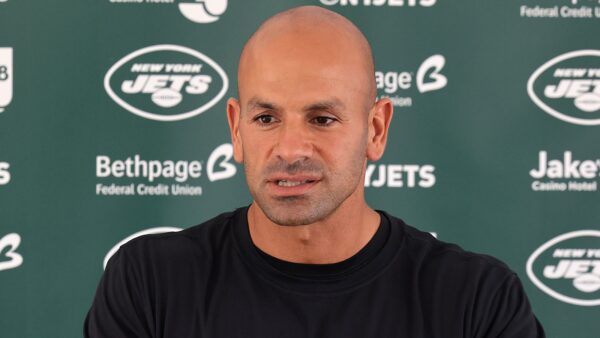 Robert Saleh talks with the media