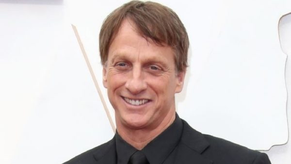 Tony Hawk smiles