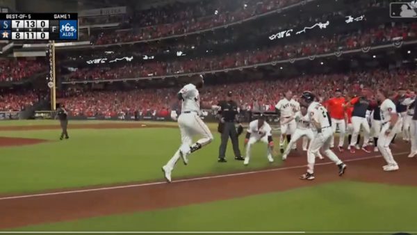 Yordan Alvarez approaches home plate