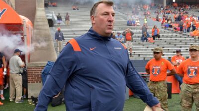 Bret Bielema walking