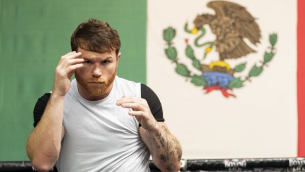 Canelo Alvarez working out