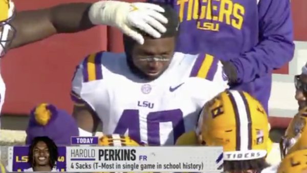 Harold Perkins on the bench