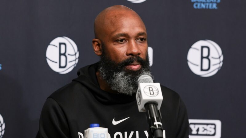 Jacque Vaughn at a press conference