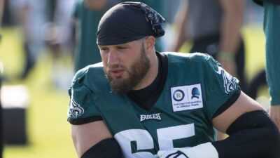 Lane Johnson in his Eagles uniform