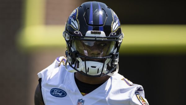 Rashod Bateman in Ravens gear