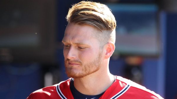 Shelby Miller in the dugout