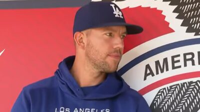 Tyler Anderson in the dugout