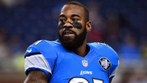 Calvin Johnson without a helmet