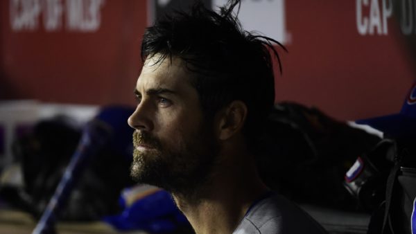 Cole Hamels in the dugout