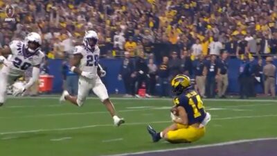 Roman Wilson by the goal line