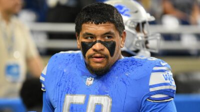 Penei Sewell in a Lions uniform