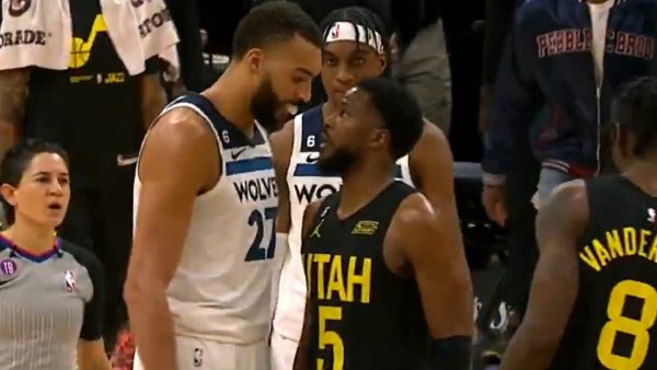 Malik Beasley talks to Rudy Gobert