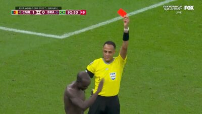 Vincent Aboubakar red card