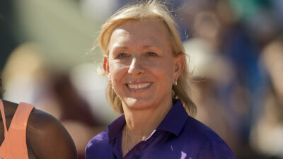 Martina Navratilova poses for a photo