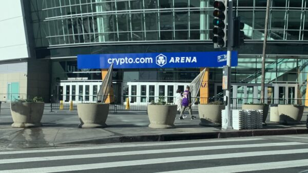 Exterior entrance for Crypto.com Arena