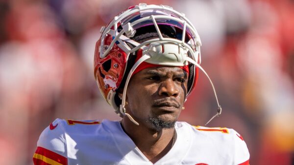 Marquez Valdes-Scantling in a Chiefs helmet