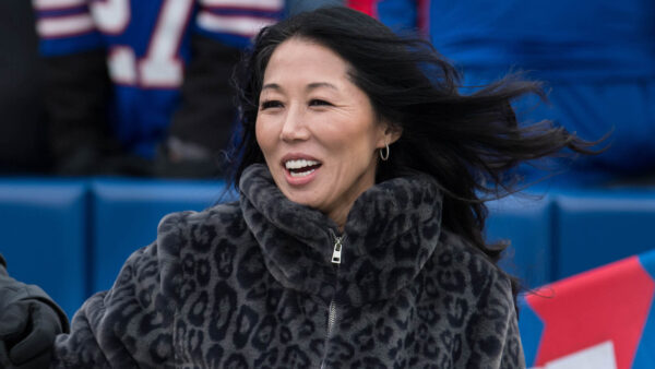 Kim Pegula at a Bills game