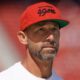 Kyle Shanahan in a 49ers cap