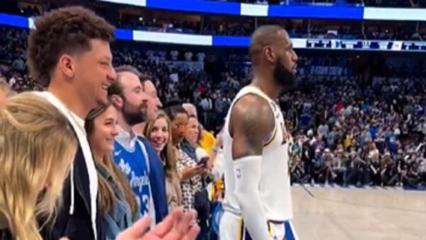 Patrick Mahomes next to LeBron