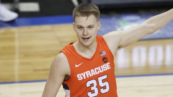 Buddy Boeheim pointing during a game