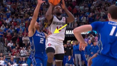 Creighton commits a foul against San Diego State