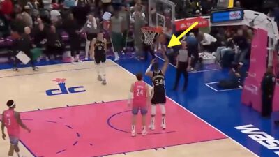 Giannis Antetokounmpo pads his stats for a triple double