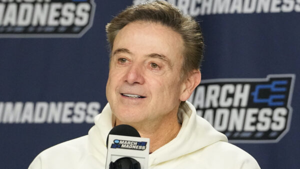 Rick Pitino at a press conference