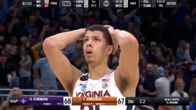 A Virginia player is left stunned