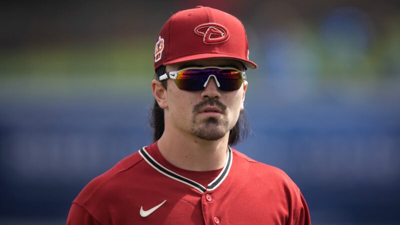 Corbin Carroll wearing sunglasses