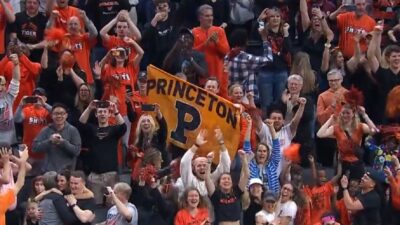 Princeton fans celebrating