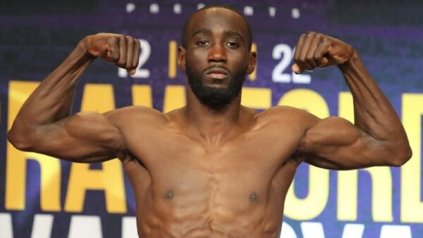 Terence Crawford flexes