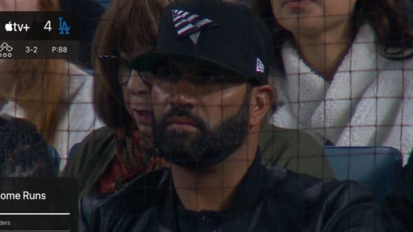 Albert Pujols watching a game from the stands