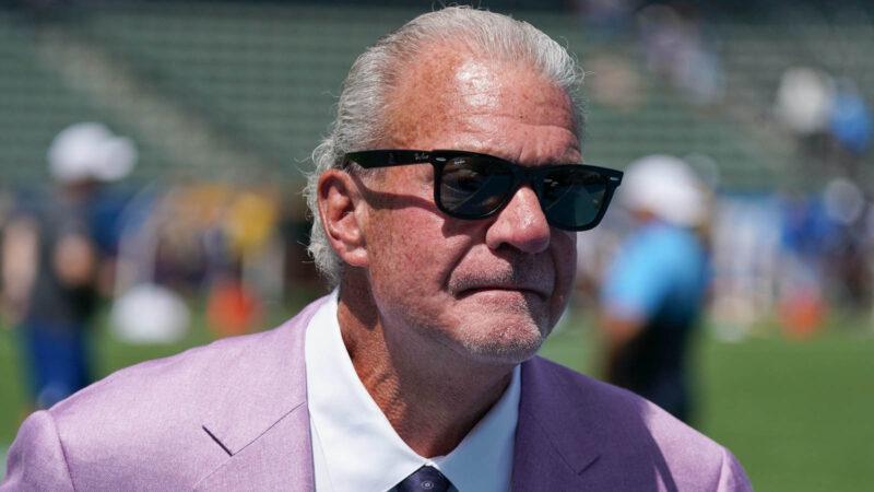 Jim Irsay at Colts practice