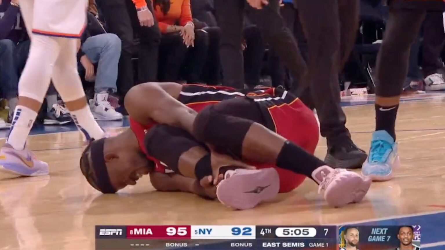 Jimmy Butler Suffers Nasty Looking Ankle Injury