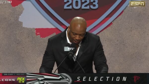 John Abraham announcing a pick