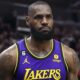 LeBron James in a Lakers jersey
