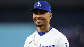 Dodgers' Mookie Betts smiling