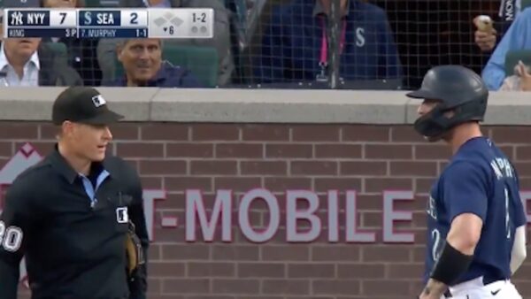Tom Murphy gets ejected by a rookie umpire
