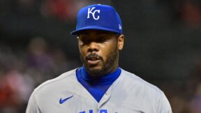 Aroldis Chapman in a Royals uniform