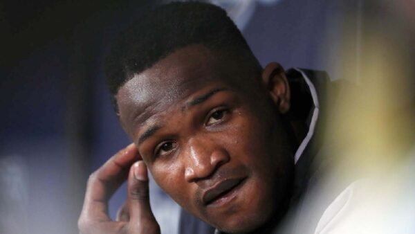 Domingo German in the dugout